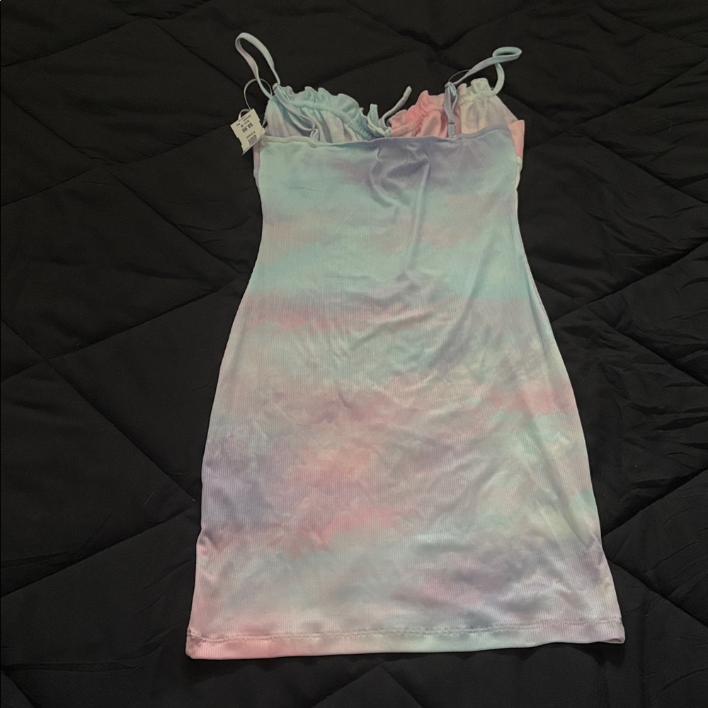 Pastel Tie-Dye Minidress - Picture 4 of 6